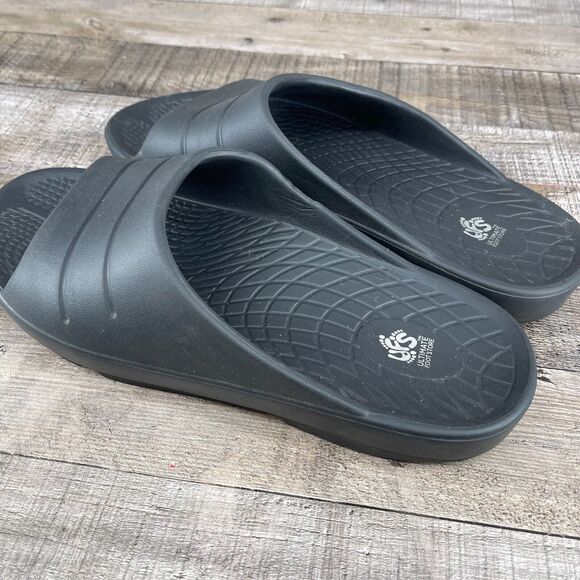 Ultimate Foot Store Slides Slip On Slippers Mens Size 11 Black - Picture 4 of 8
